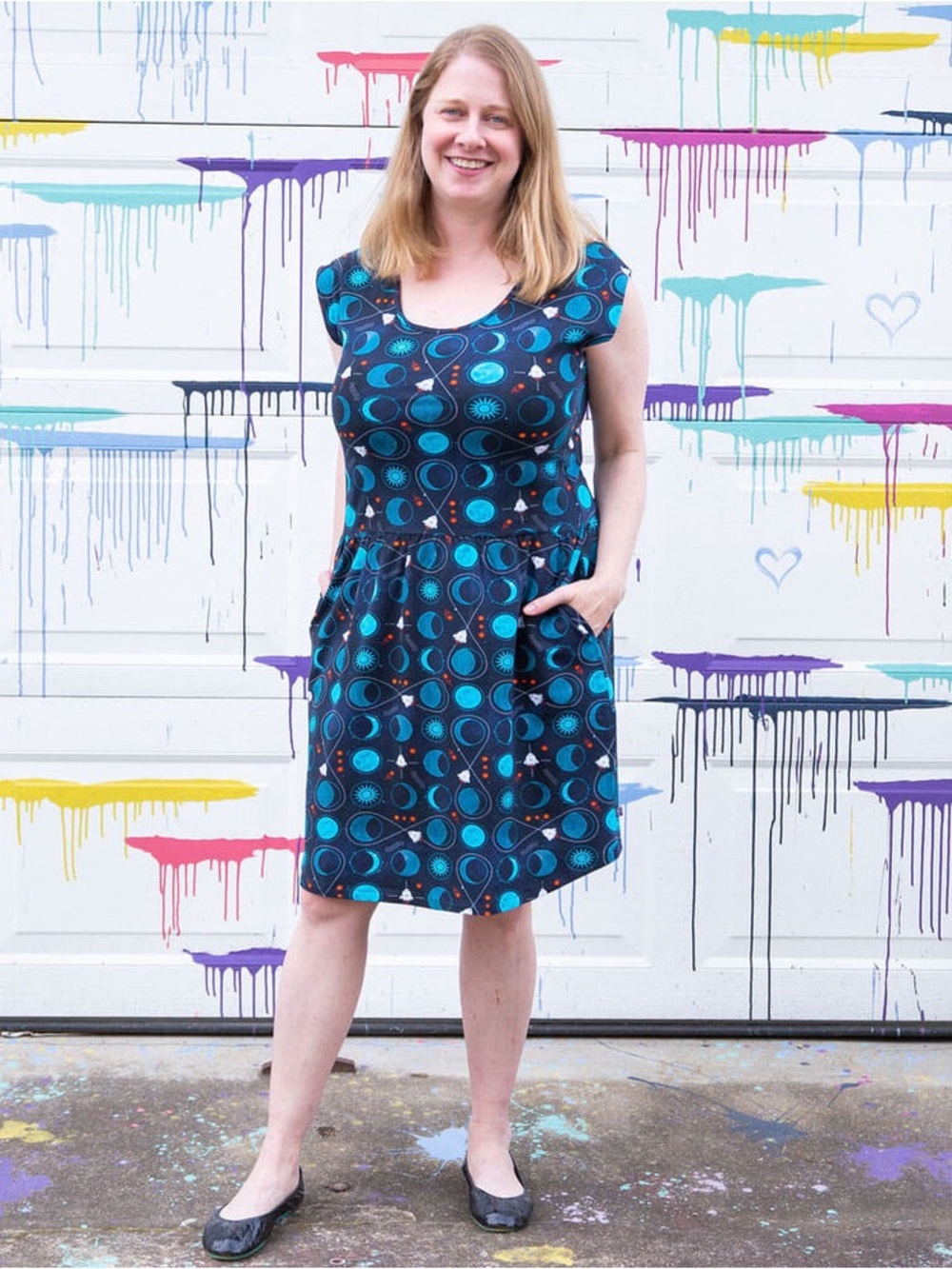 Princess Awesome Adult "Gravity Assist" Rocket to the Moon Cap Sleeve Dress 28-3